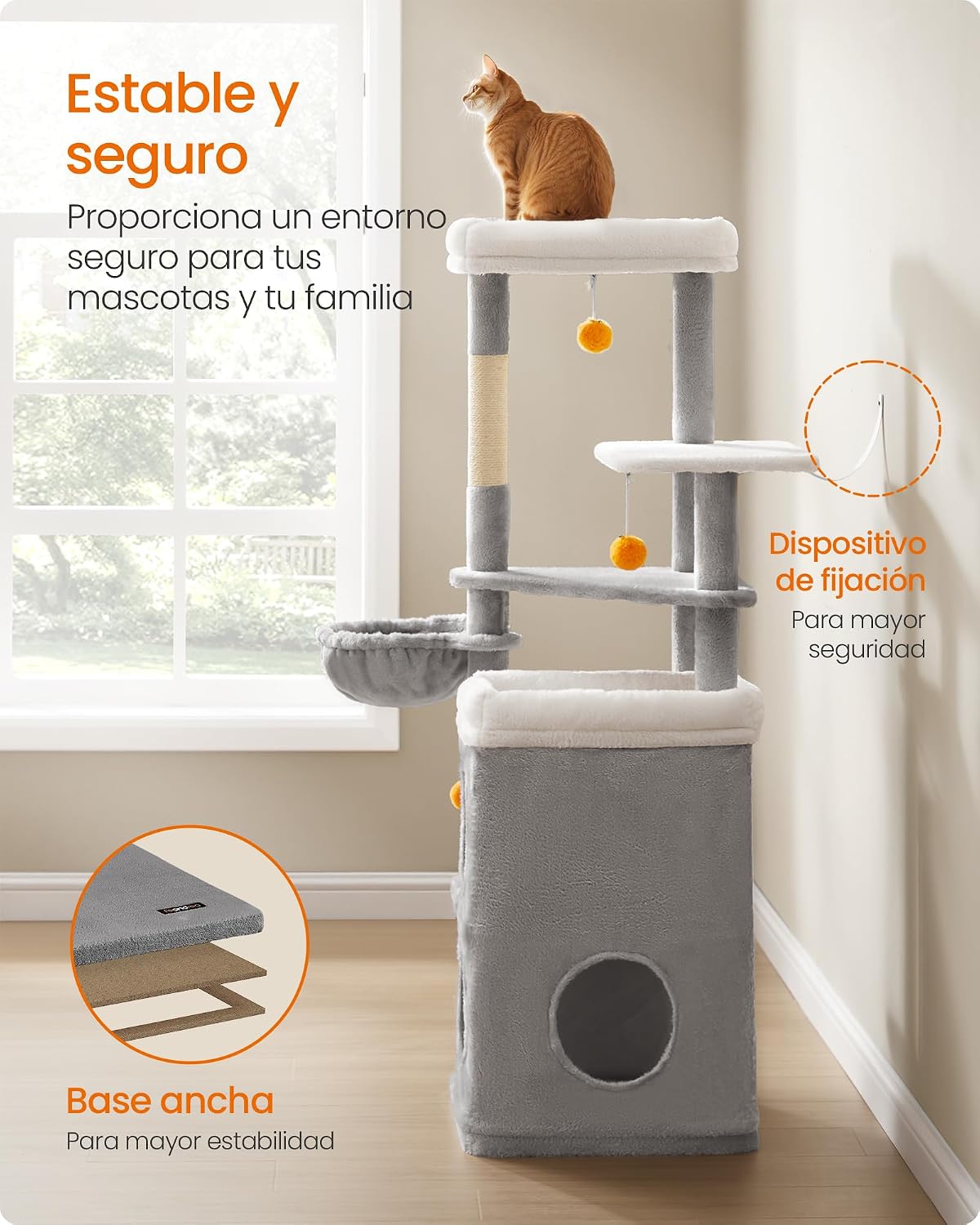 Thumbnail 5 de Feandrea Árbol Alto para Gatos 152 cm
