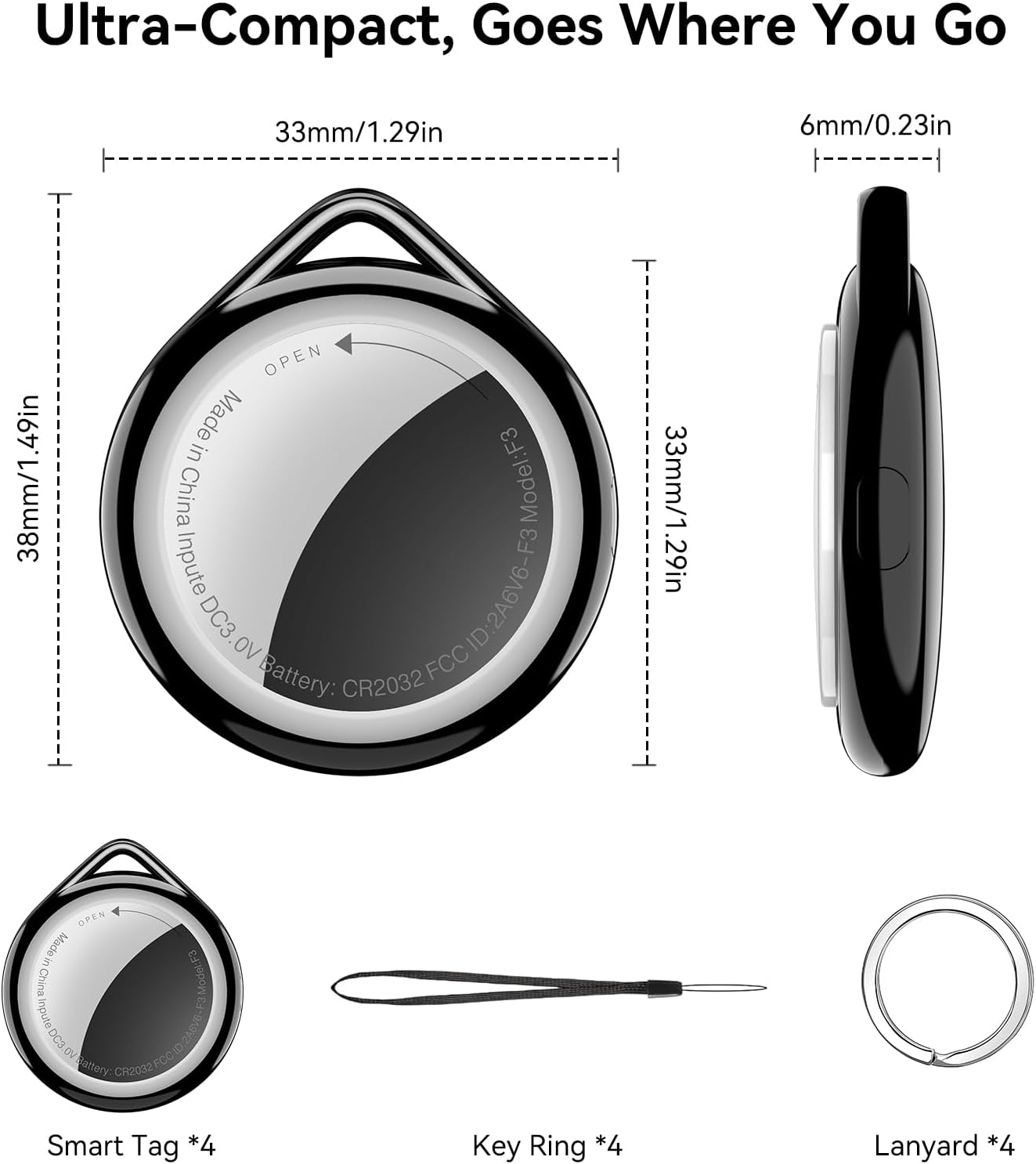 Thumbnail 1 de Air Tag Wallet Tracker 4-Pack Apple MFi Certified