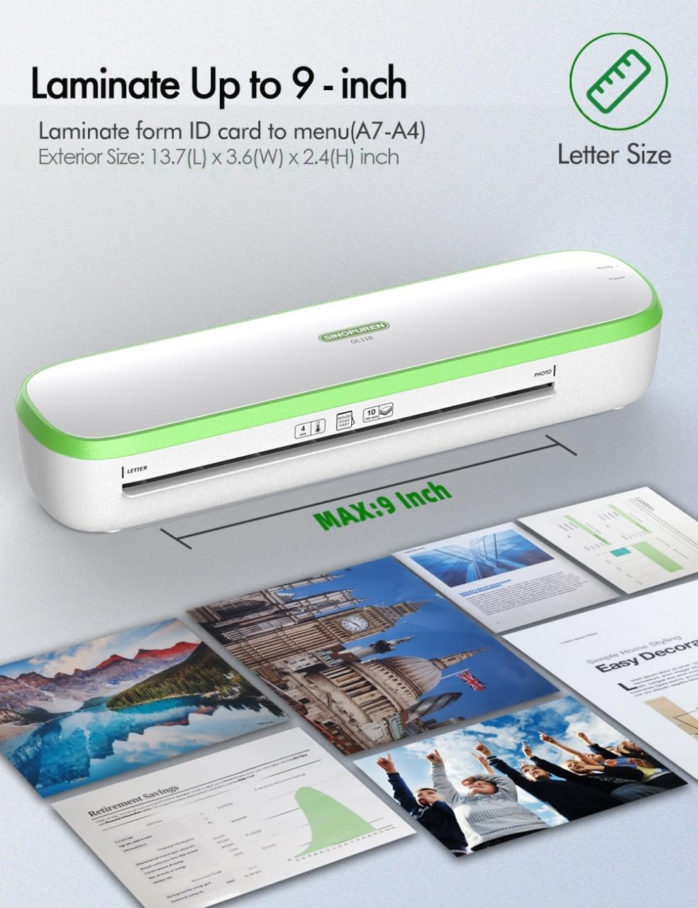 Thumbnail 1 de SINOPUREN Laminator 9-inch Quiet Laminator 📎