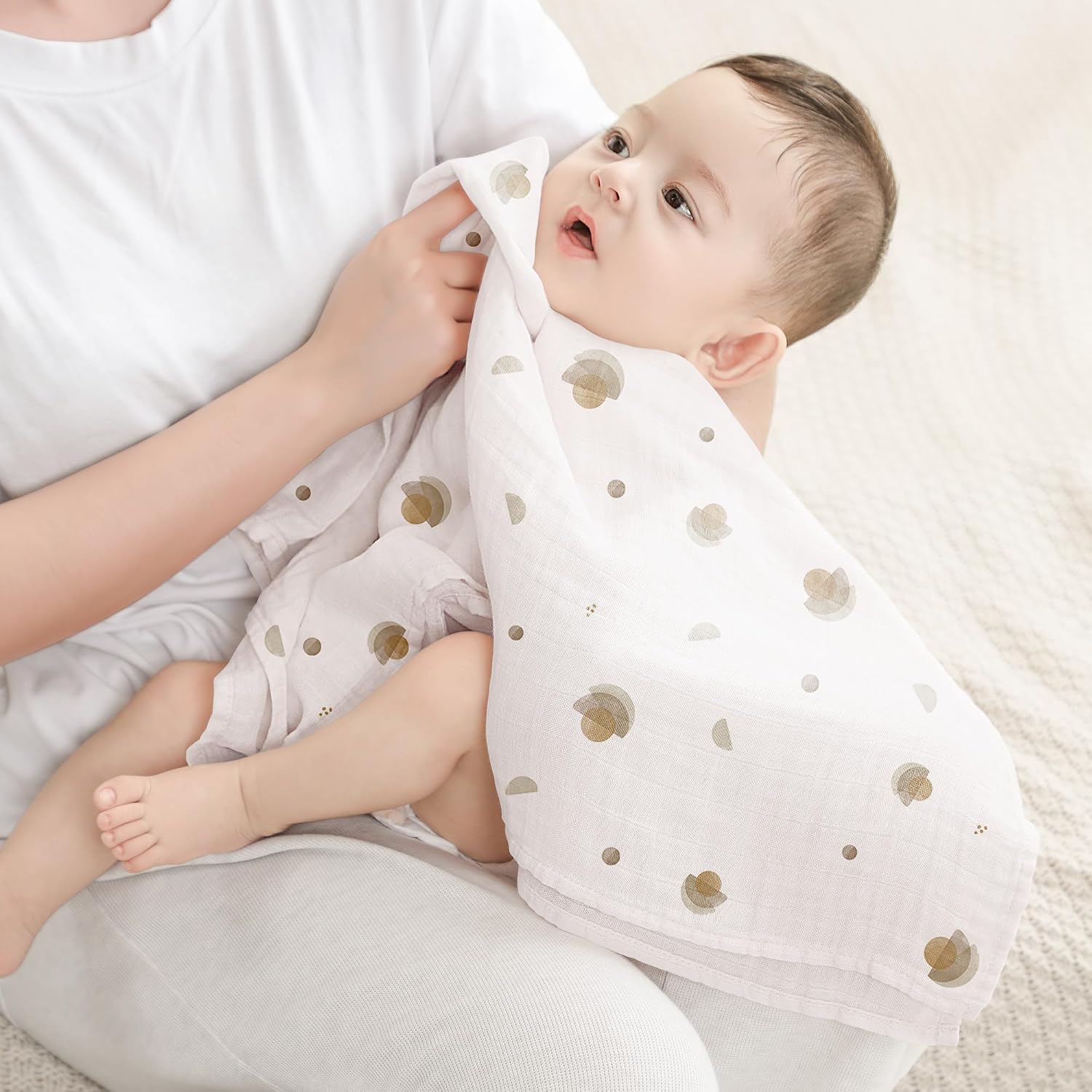 Thumbnail 2 de bearmoss Muslin Squares Cloths 60x60cm (5 Pack) – Ultra-Soft, Breathable Muslin Burp Cloths for Newborns