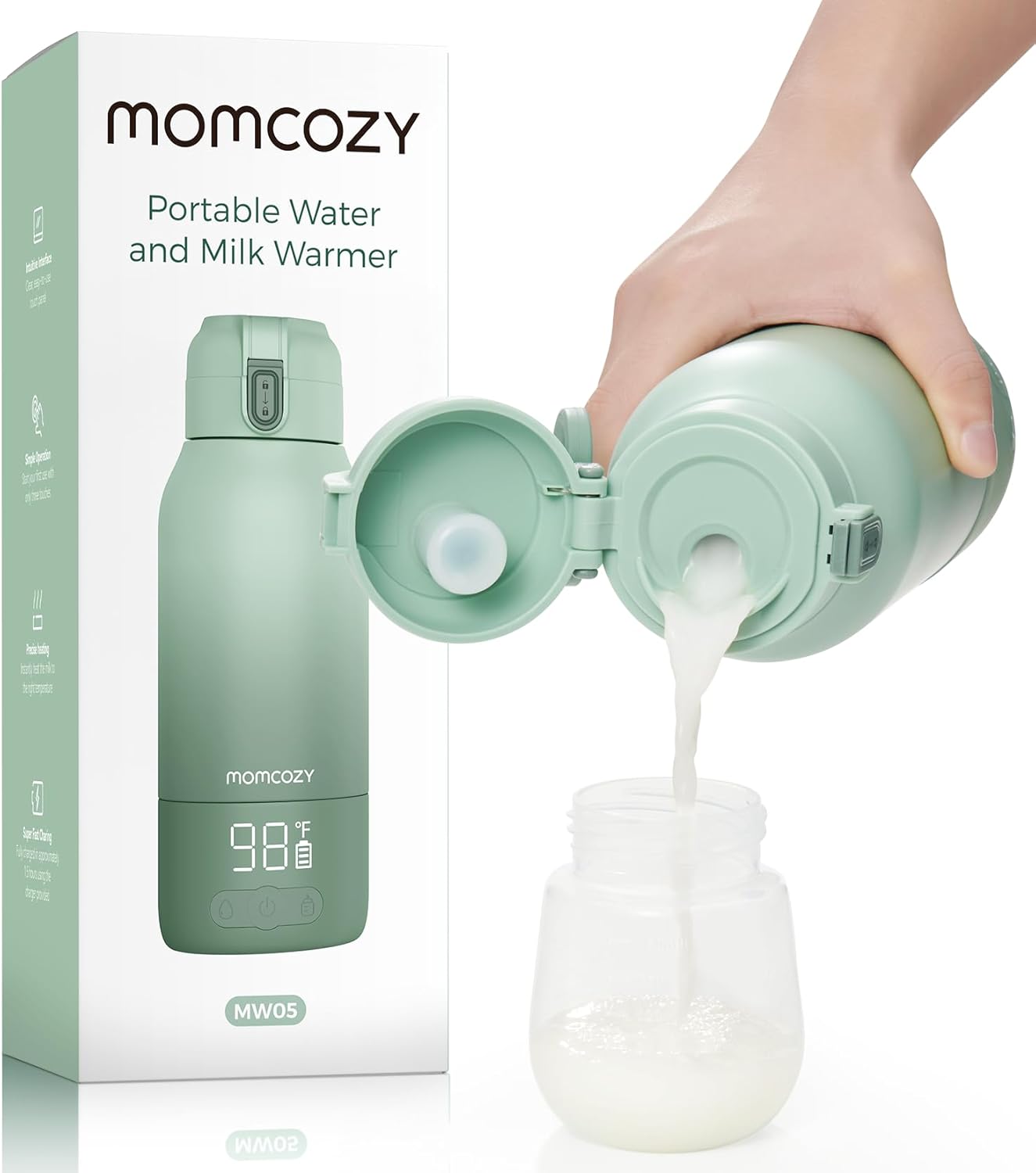Detalle de Momcozy Portable Milk Warmer 17 oz bottle warmer