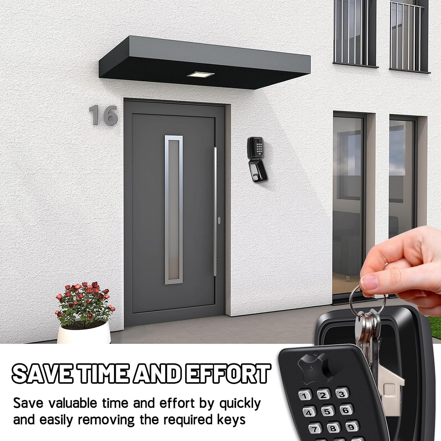 Detalle 2 de KeySafe Pro 12-Digit Wall Mounted Key Box
