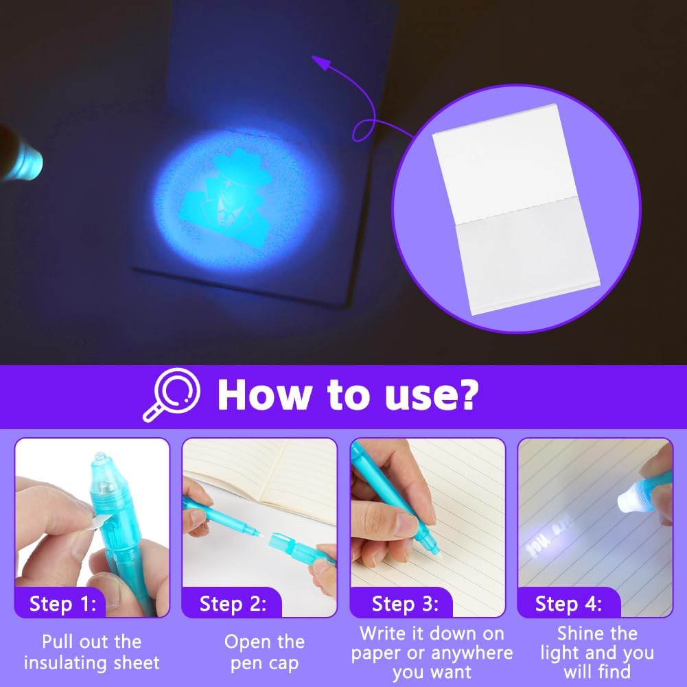 Thumbnail 4 de OFFCUP Invisible Ink Spy Pen Set