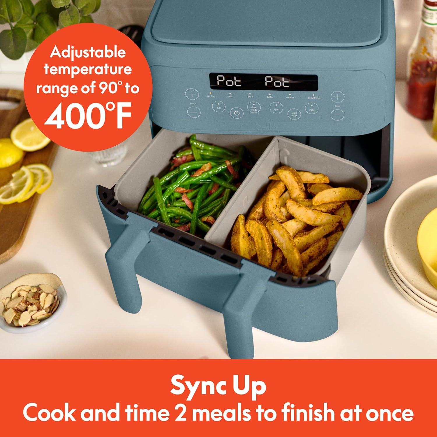 Thumbnail 2 de Bella 4 Qt TriZone Air Fryer