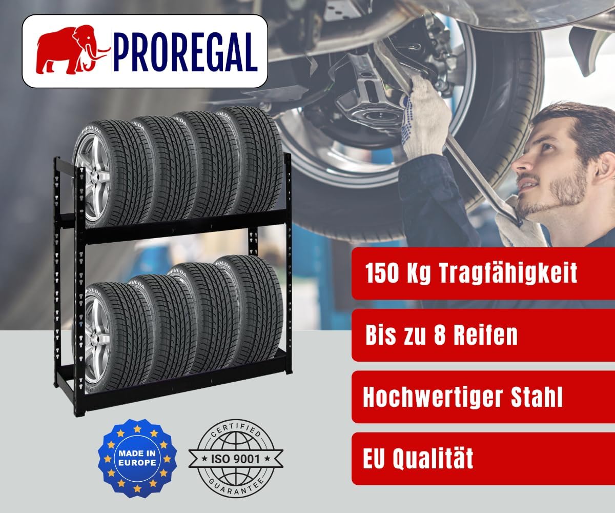 Thumbnail 2 de PROREGAL Reifenregal Tiger 100x110x35 cm