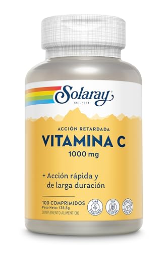 Detalle de SOLARAY Vitamin C 1000mg con Escaramujo y Acerola | Acción Retardada, 100 comprimidos