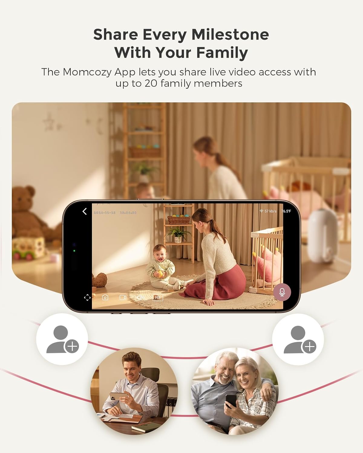 Thumbnail 6 de momcozy BM04 5" 1080P Baby Monitor