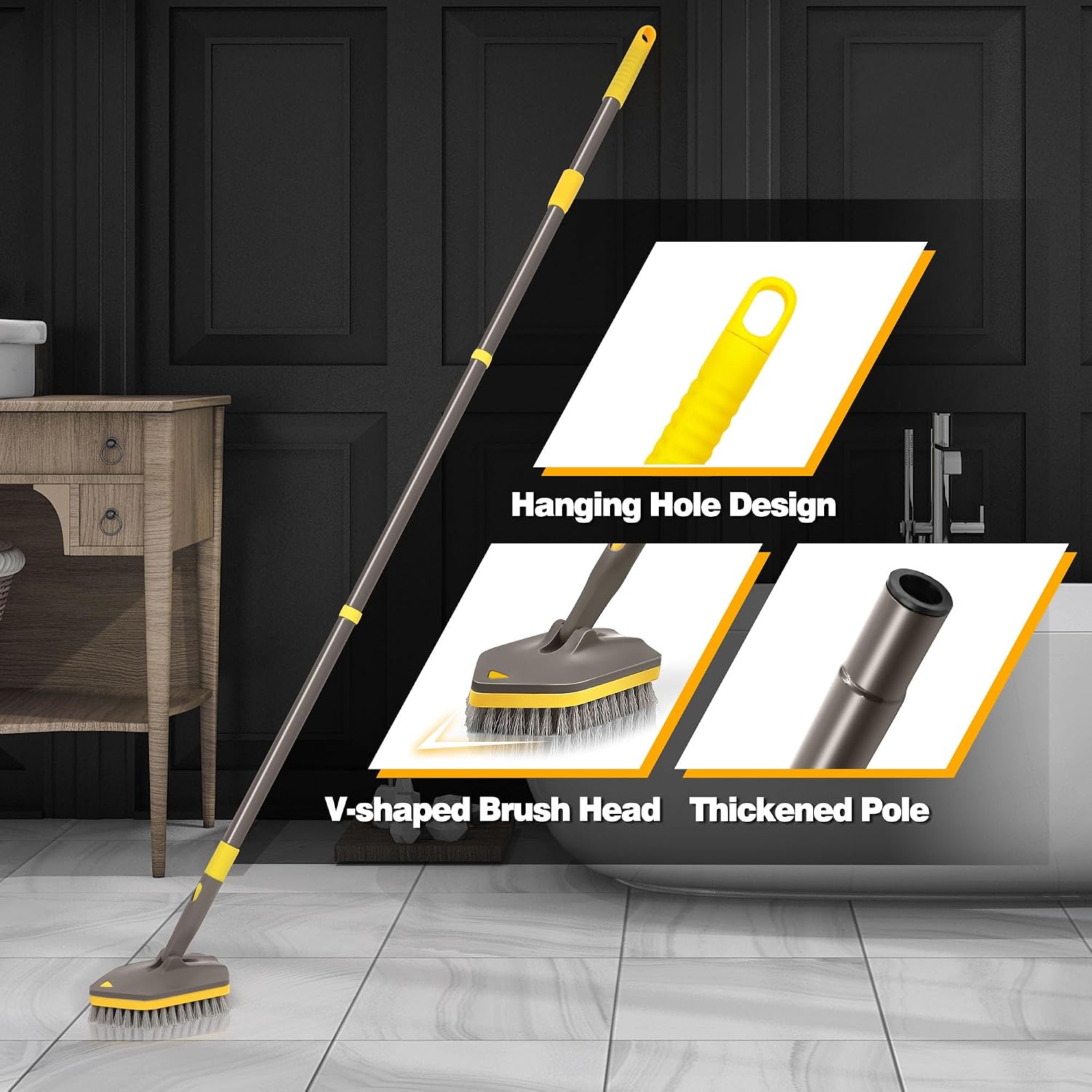 Thumbnail 4 de NEWE Telescopic Bathroom Cleaning Brush