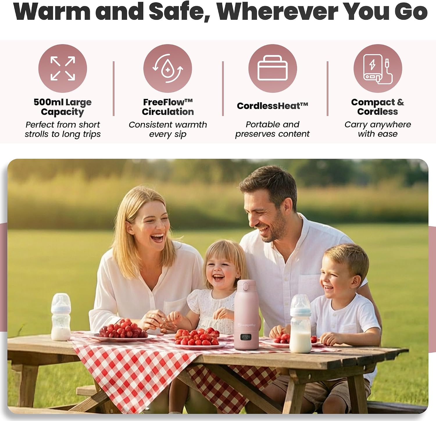 Detalle de PRO Smart Portable Baby Bottle Warmer 500ml