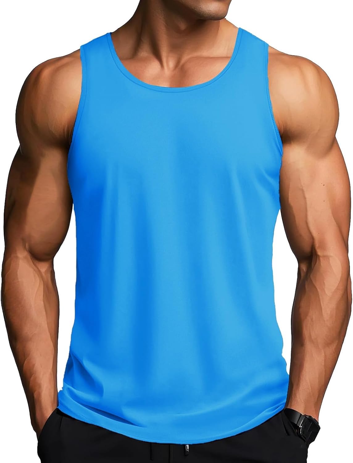 Thumbnail 6 de MAGCOMSEN Herren Tank Top Leicht Achselshirt mit Quick-Dry Funktion – für Laufen, Fitness & Outdoor