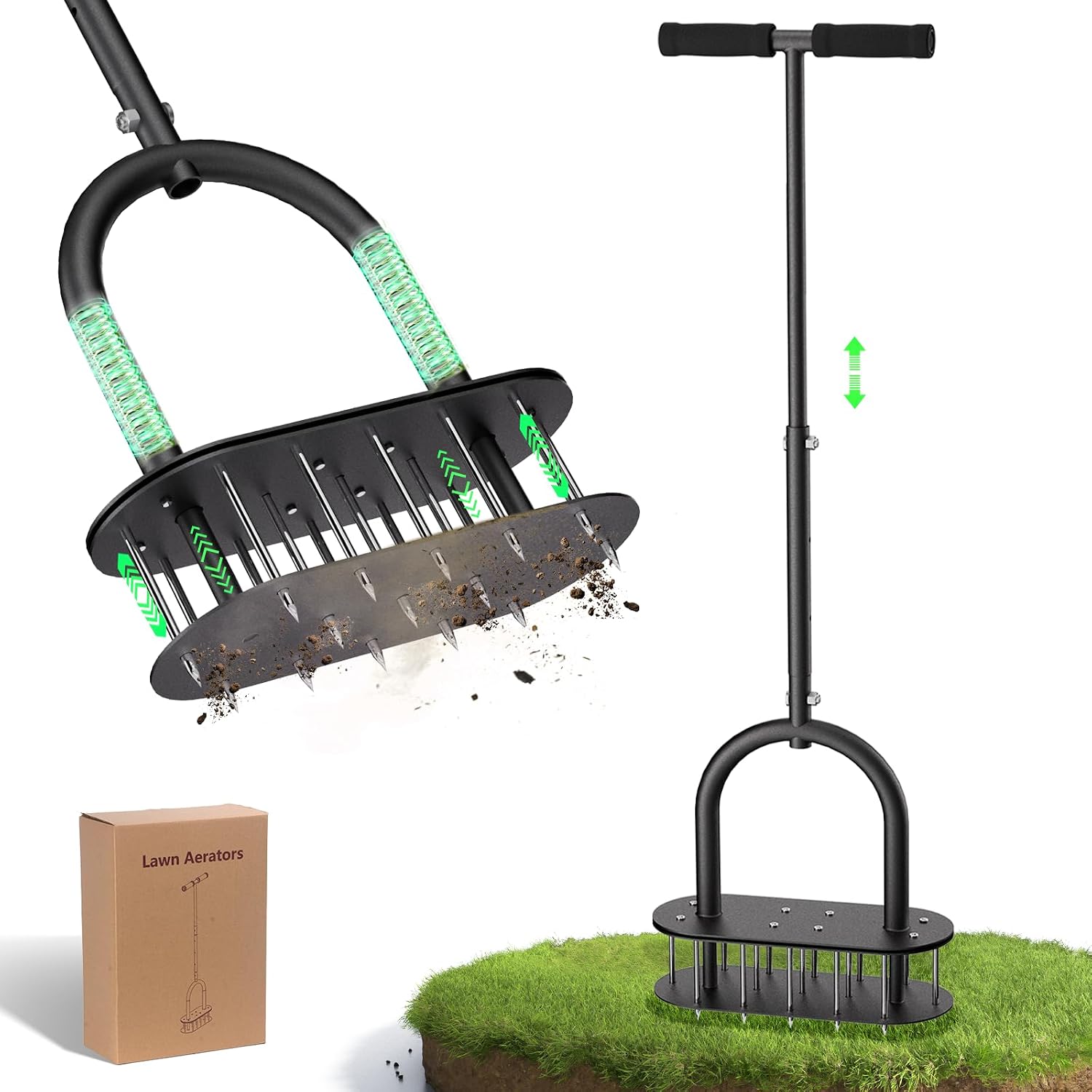 Onadak Lawn Aerator 15 Iron Spikes 3in