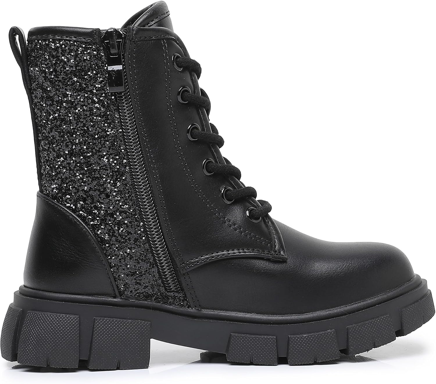 Detalle de Apakowa Girls' Combat Boots with Side Zipper