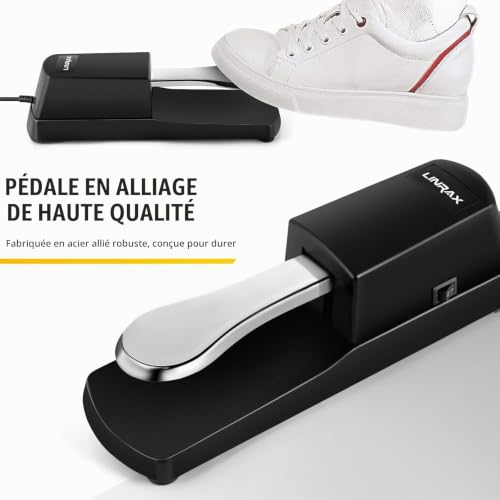 Detalle 2 de Linrax LP1 Pédale Sustain Universelle – Pédale Piano avec Interrupteur de Polarité