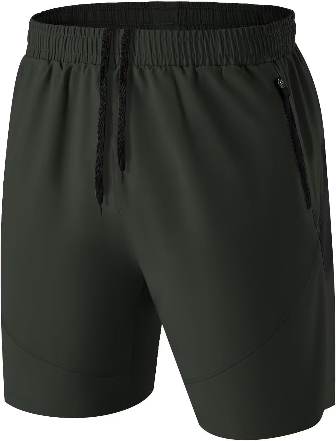 Detalle de HMIYA Men's Sport Shorts: Quick Dry, Lightweight Gym Short with Secure Zip Pockets