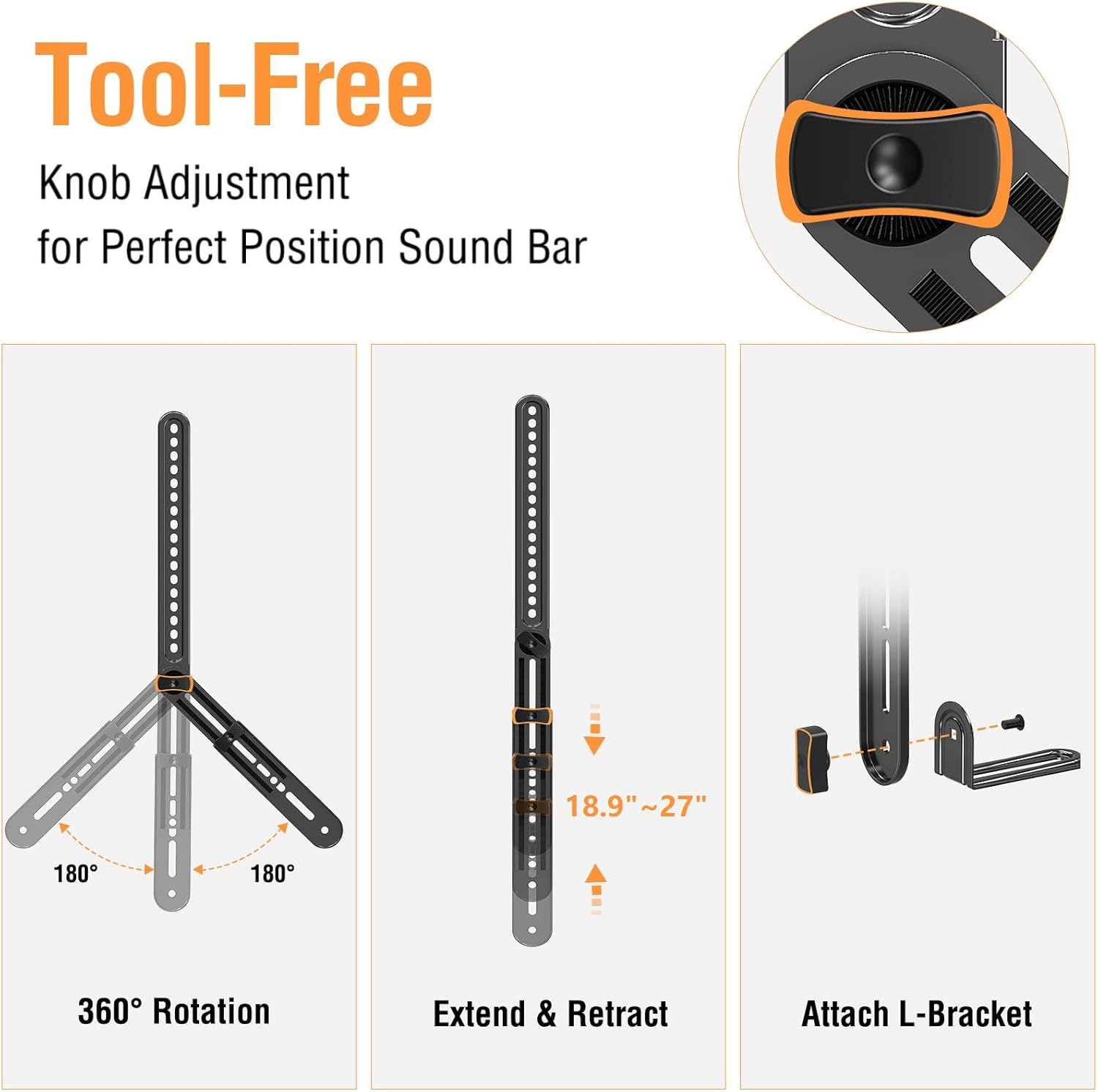 Detalle 2 de ELIVED Soundbar Mount 15 lbs