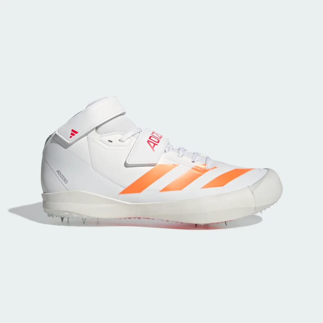 Detalle de Zapatilla Adizero Running: lanzamiento de jabalina de Adidas en color blanco