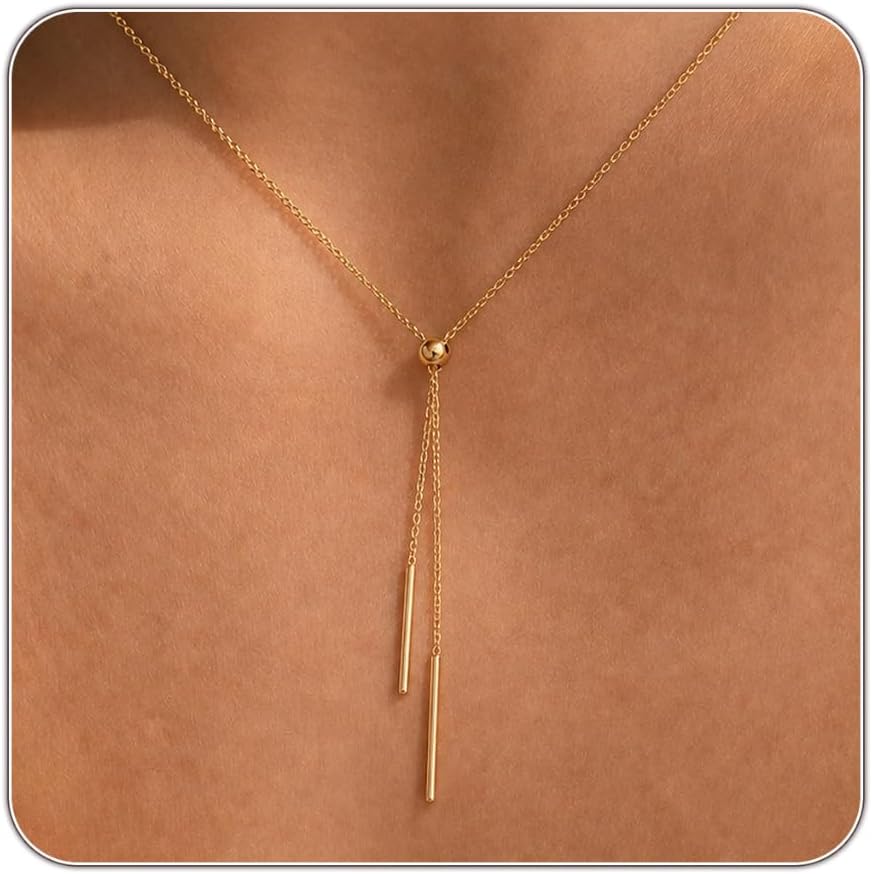 Detalle de Patwes Lariat Necklace, 14K Gold-Plated