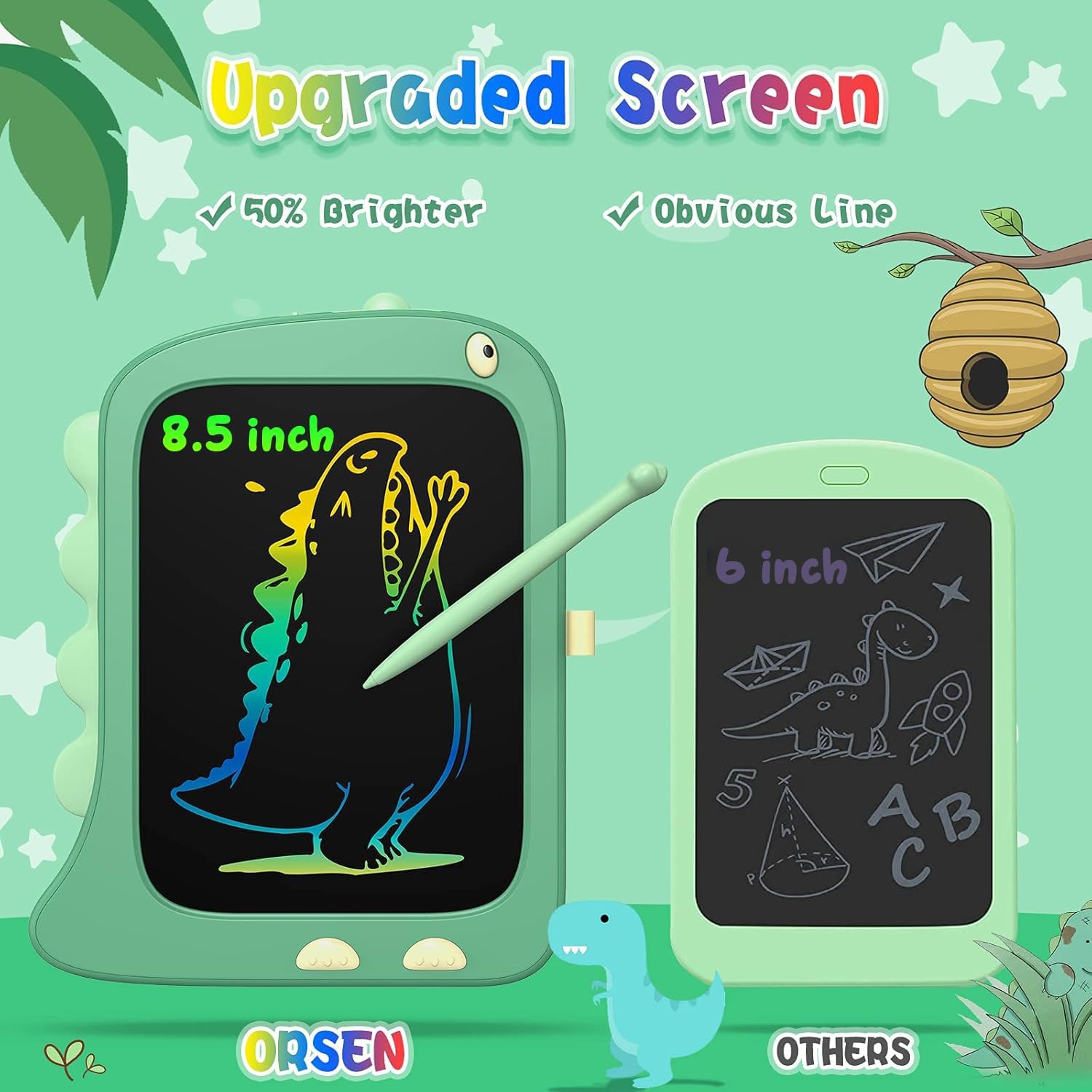 Detalle de ORSEN LCD Writing Tablet 8.5-inch doodle board for kids