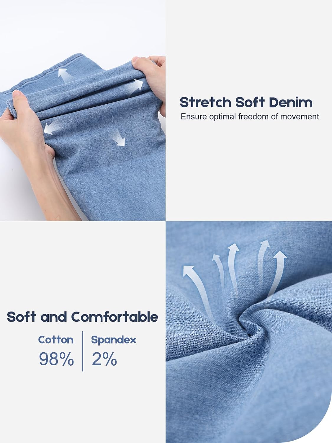 Detalle de Chasehot pull-on flare jeans for women with tummy control panel and high waist