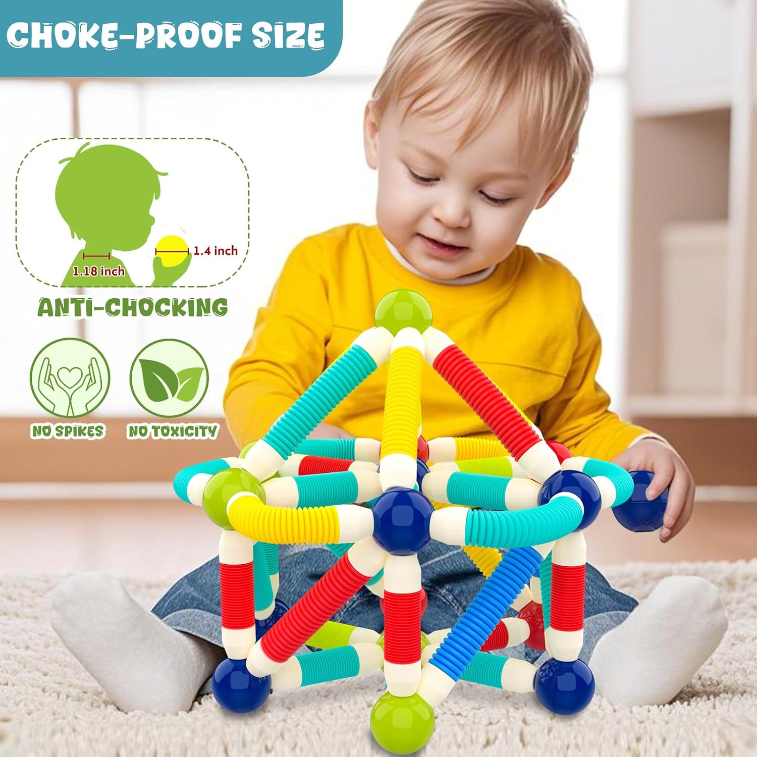 Detalle de nicknack Magnetic Building Telescopic Stick Toy – 67-Piece STEM Set for 3–8 Year Olds