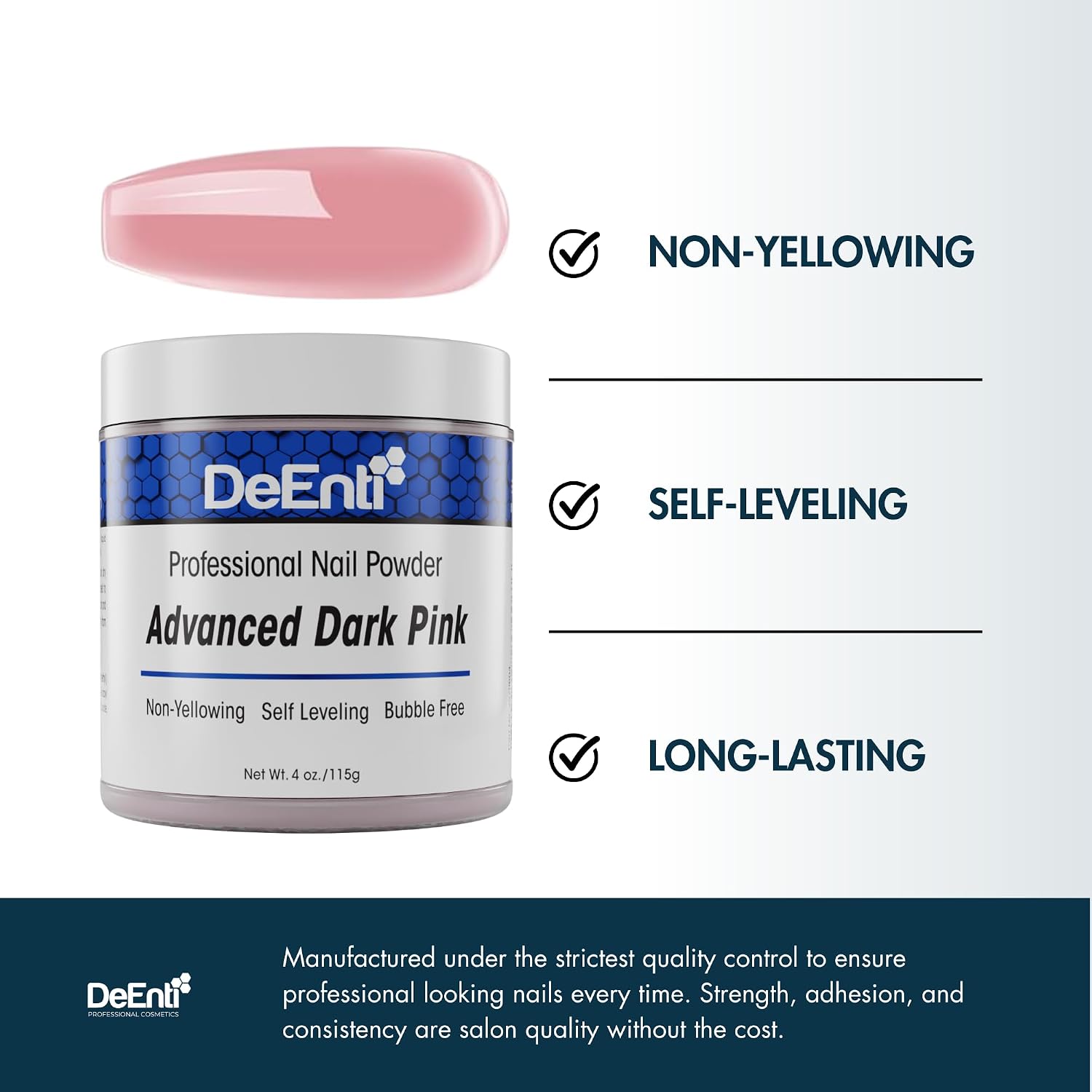 Detalle de DeEnti Acrylic Nail Powder 4 oz Dark Pink 💅