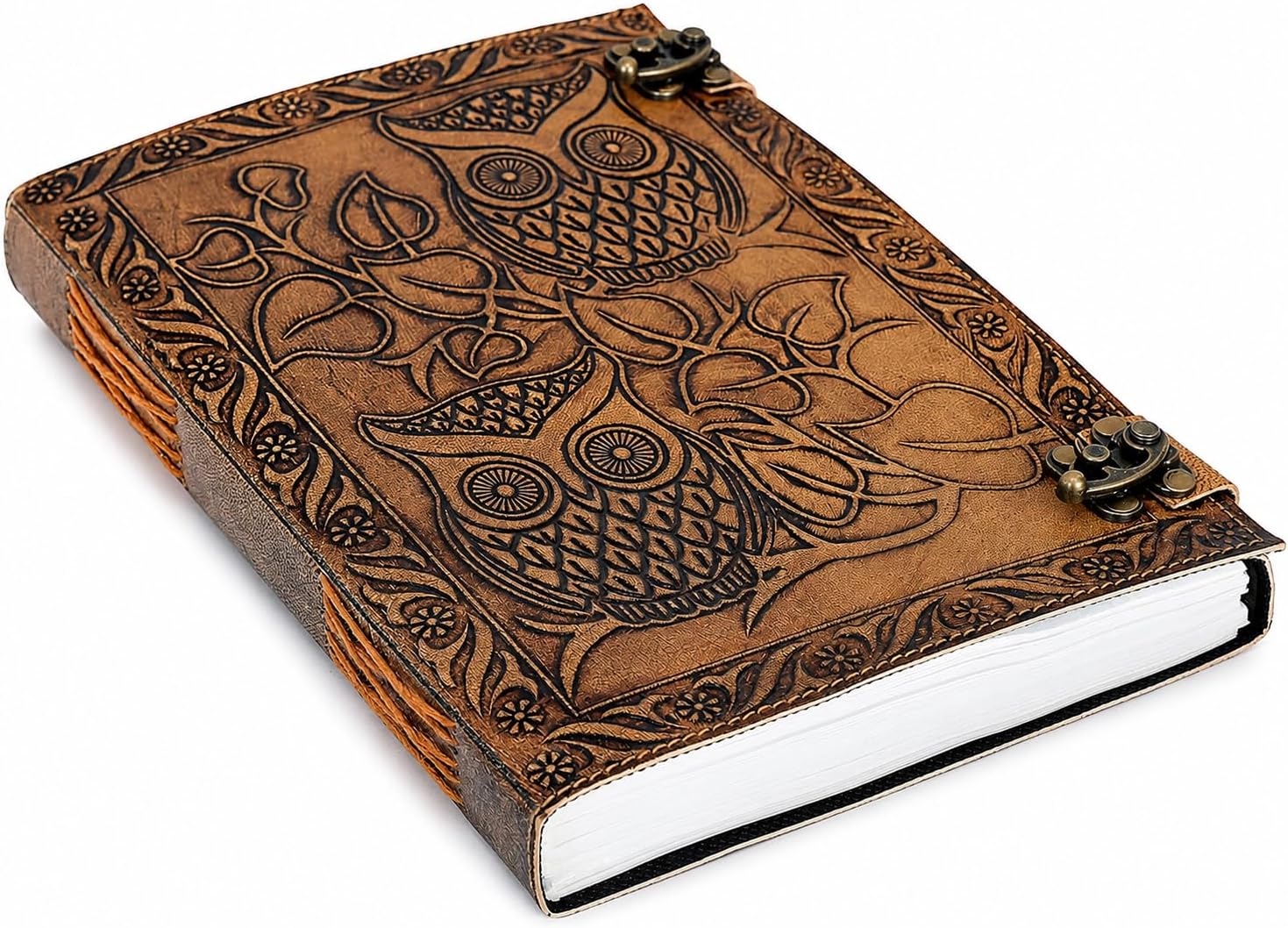 Thumbnail 6 de Creative Leather Art Owl Leather Journal, 7 x 5 Inches