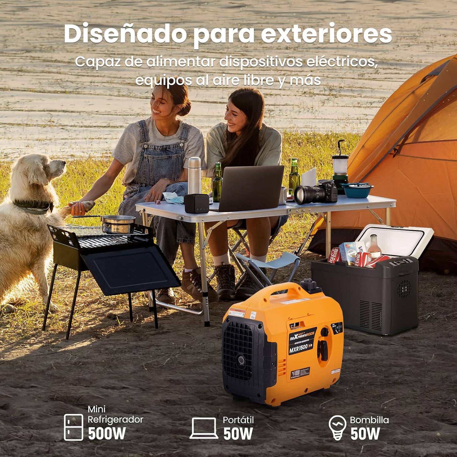 Thumbnail 1 de maXpeedingrods Generador Gasolina 1200W Portátil, Silencioso y Ligero ⚡