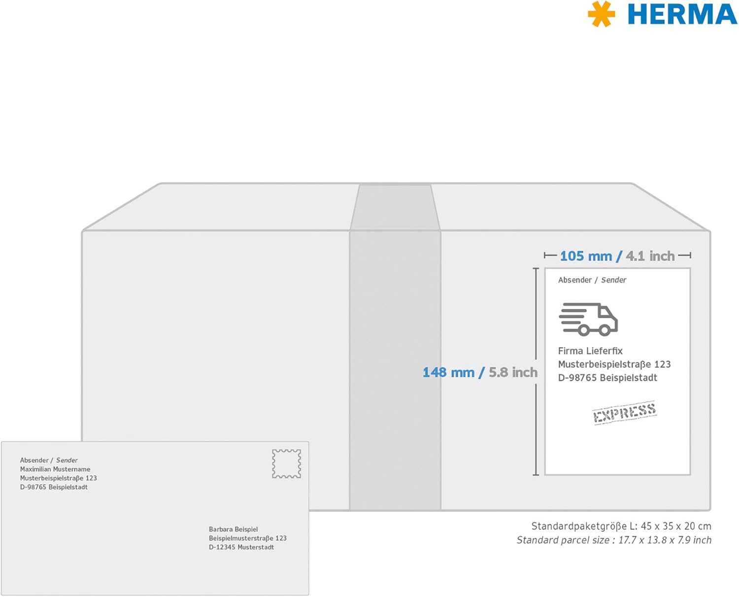 Thumbnail 4 de HERMA 4396 Farbige Etiketten gelb – 400 Stück, 105 x 148 mm, selbstklebend