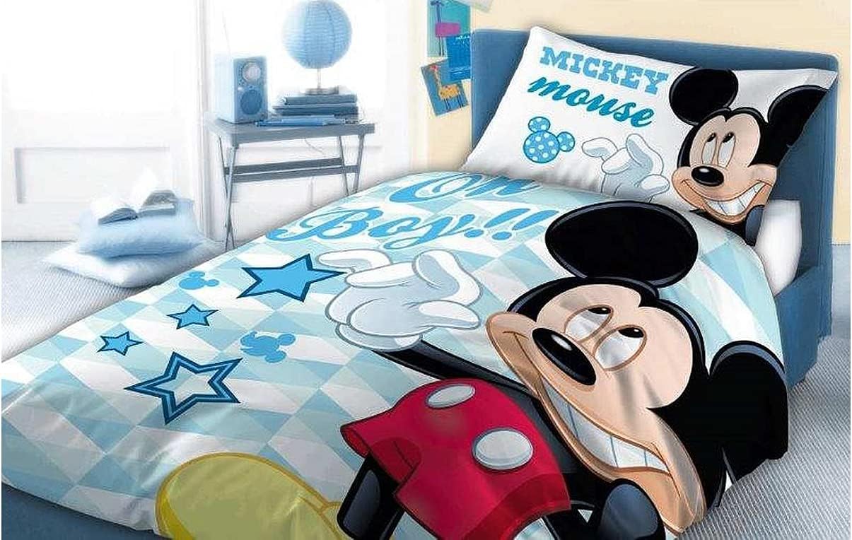 Detalle de Disney Mickey Mouse Baby Juego de Cama Reversible 100% Algodón 💤