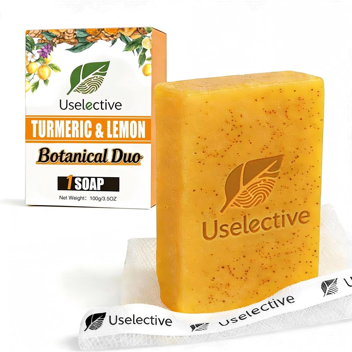 Detalle de Uselective Turmeric & Lemon Glow Soap Bar ⚙