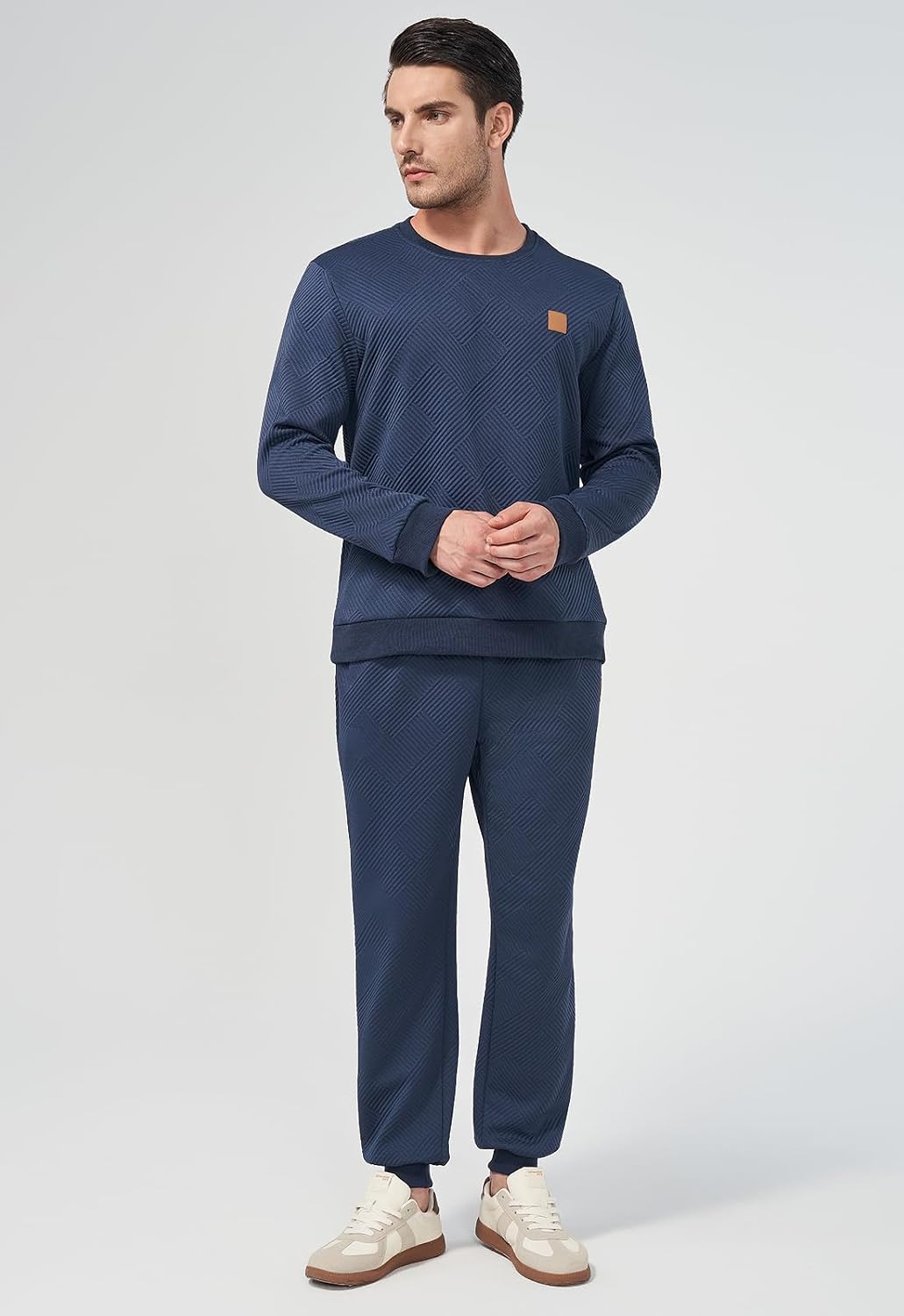 Detalle 2 de KUYIGO Herren Trainingsanzug-Set (2-teilig) mit atmungsaktivem Sweatshirt & Jogginghose, Polyester/Elasthan – S bis 2XL