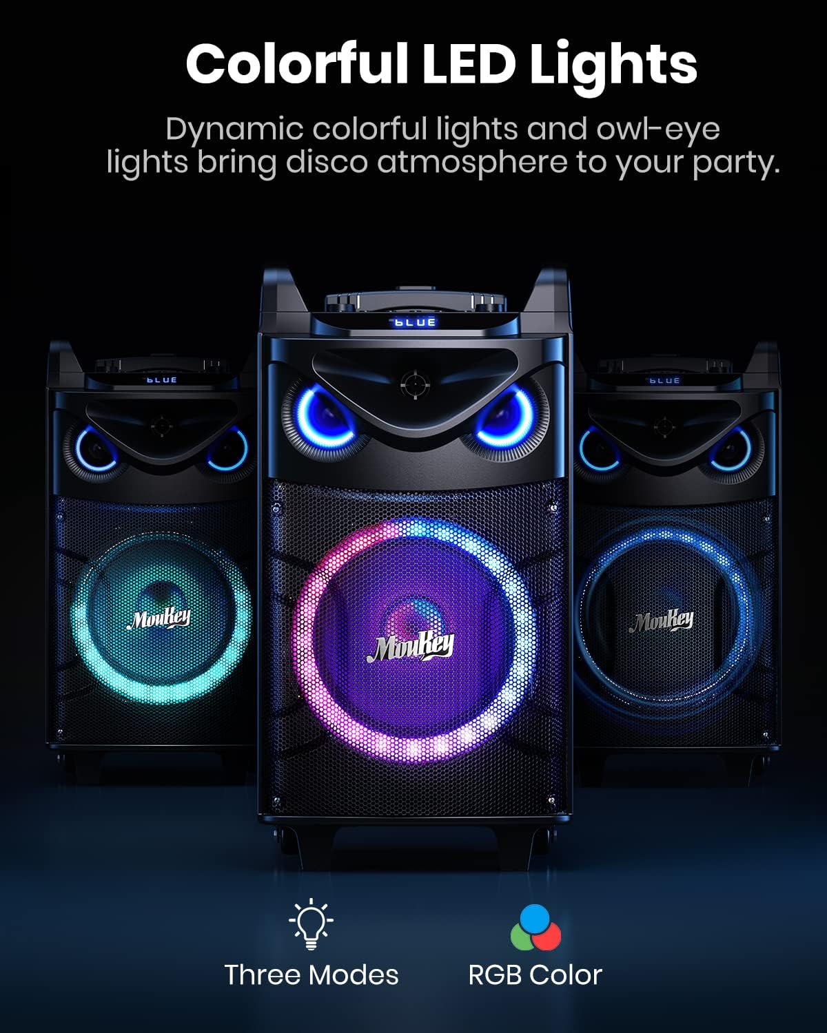 Detalle 1 de Moukey Karaoke Machine with 10-inch Woofer