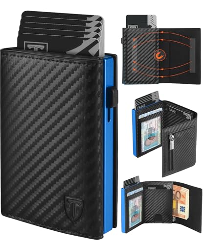 Detalle de TEEHEON Geldbörse Herren – Slim Wallet mit Münzfach & RFID-Schutz