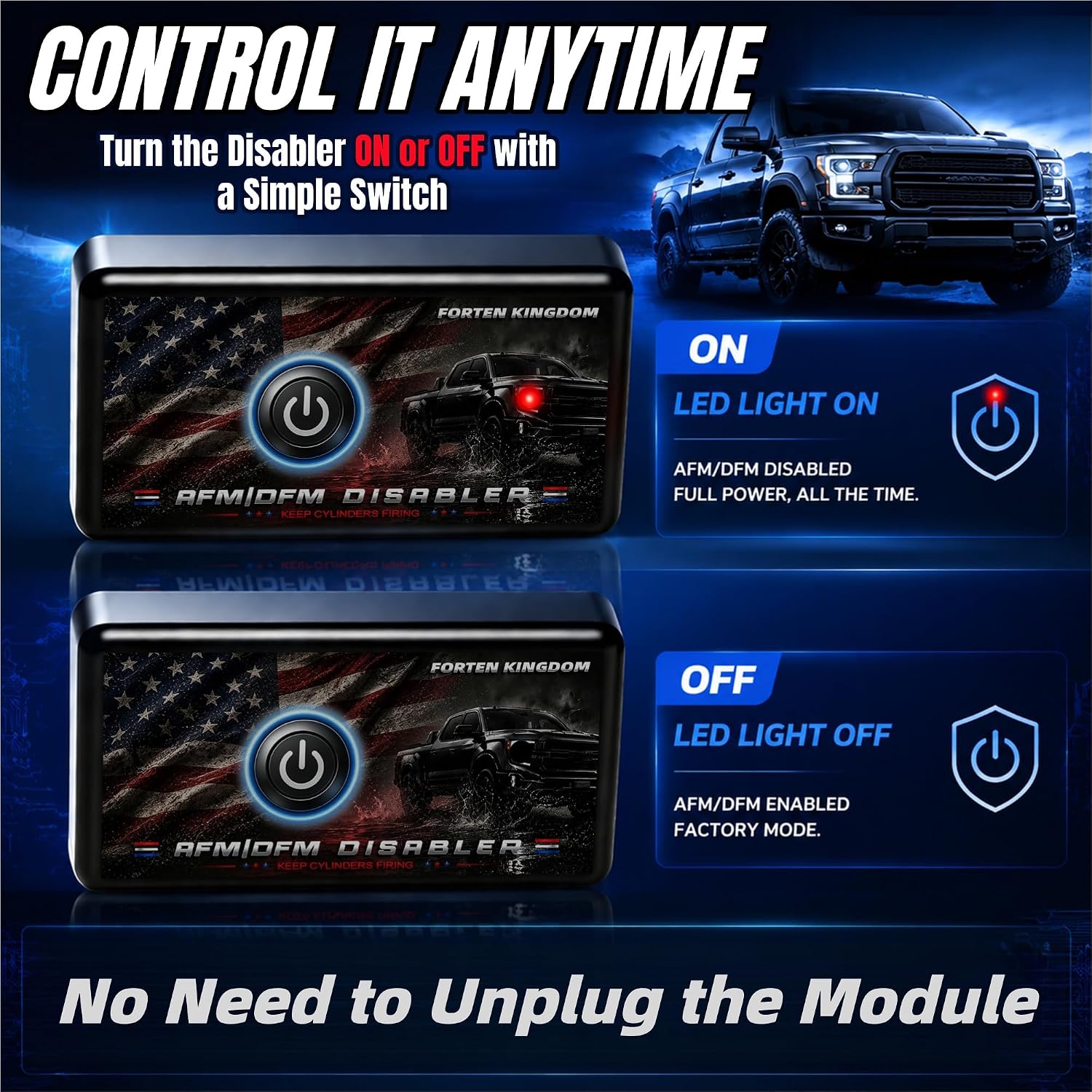 Detalle de AFM disabler module with on/off switch