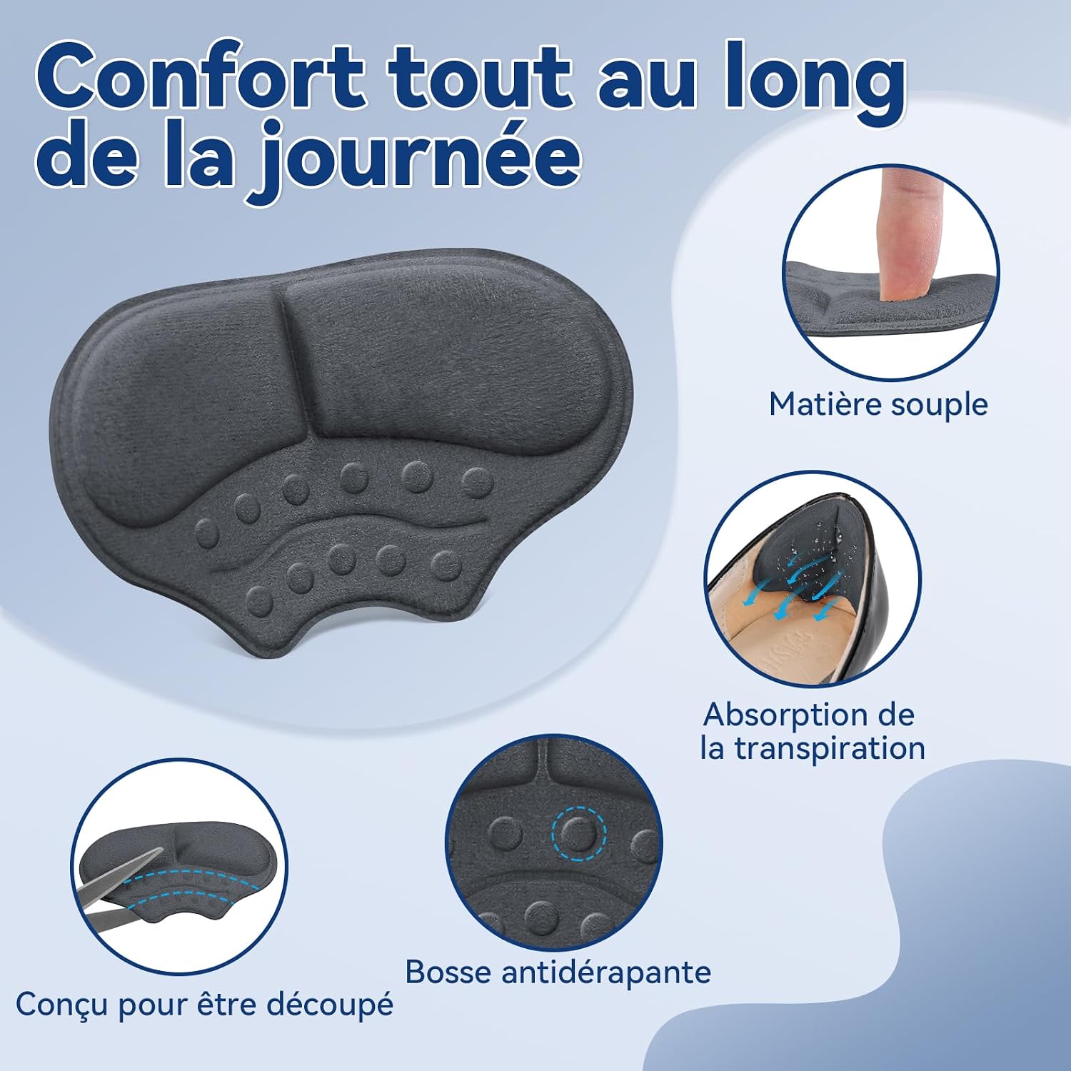 Detalle 2 de AnjoCare Coussinets de Talon 3 paires