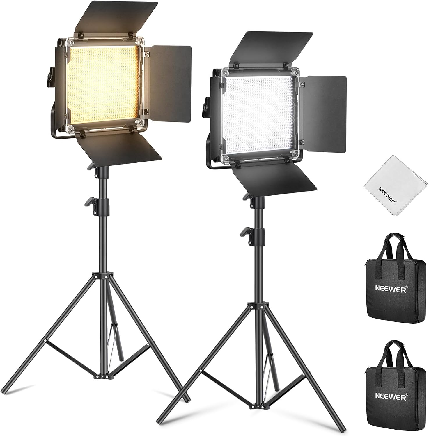 Detalle de NEEWER 660 LED Bi‑Colour Video Light Kit 2-pack