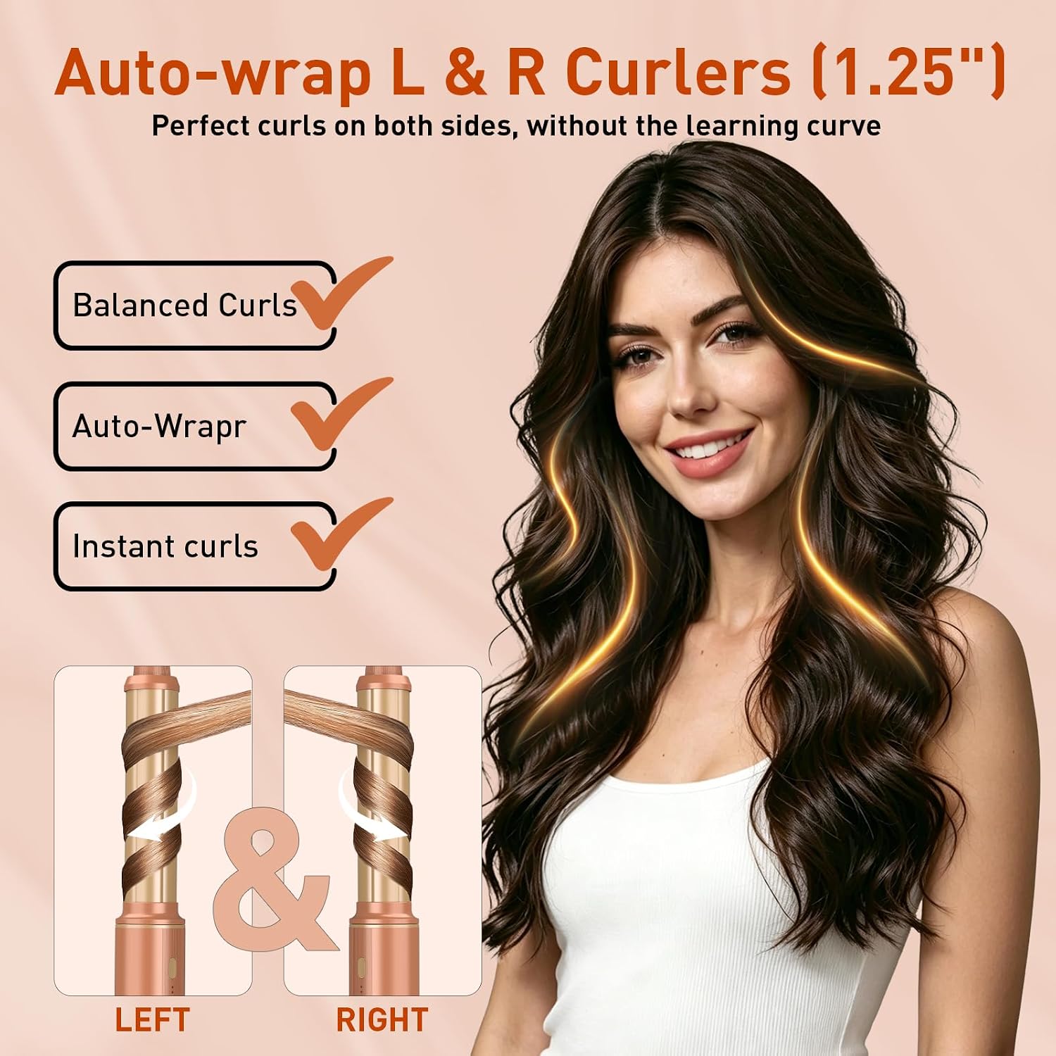 Detalle de StyleVibe MF100-BK 6-in-1 Air Styler with Auto-Wrap Curlers and Diffuser