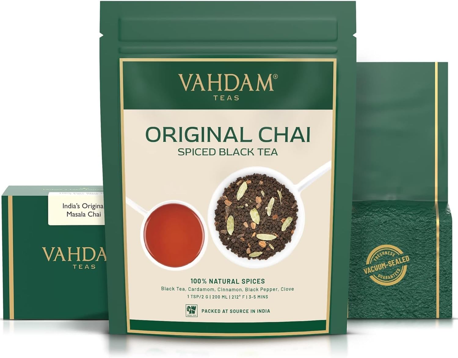 Thumbnail 6 de VAHDAM Tè Chai Originale Indiano (100 g) – Tè Nero speziato con cannella, cardamomo, chiodi di garofano e pepe nero