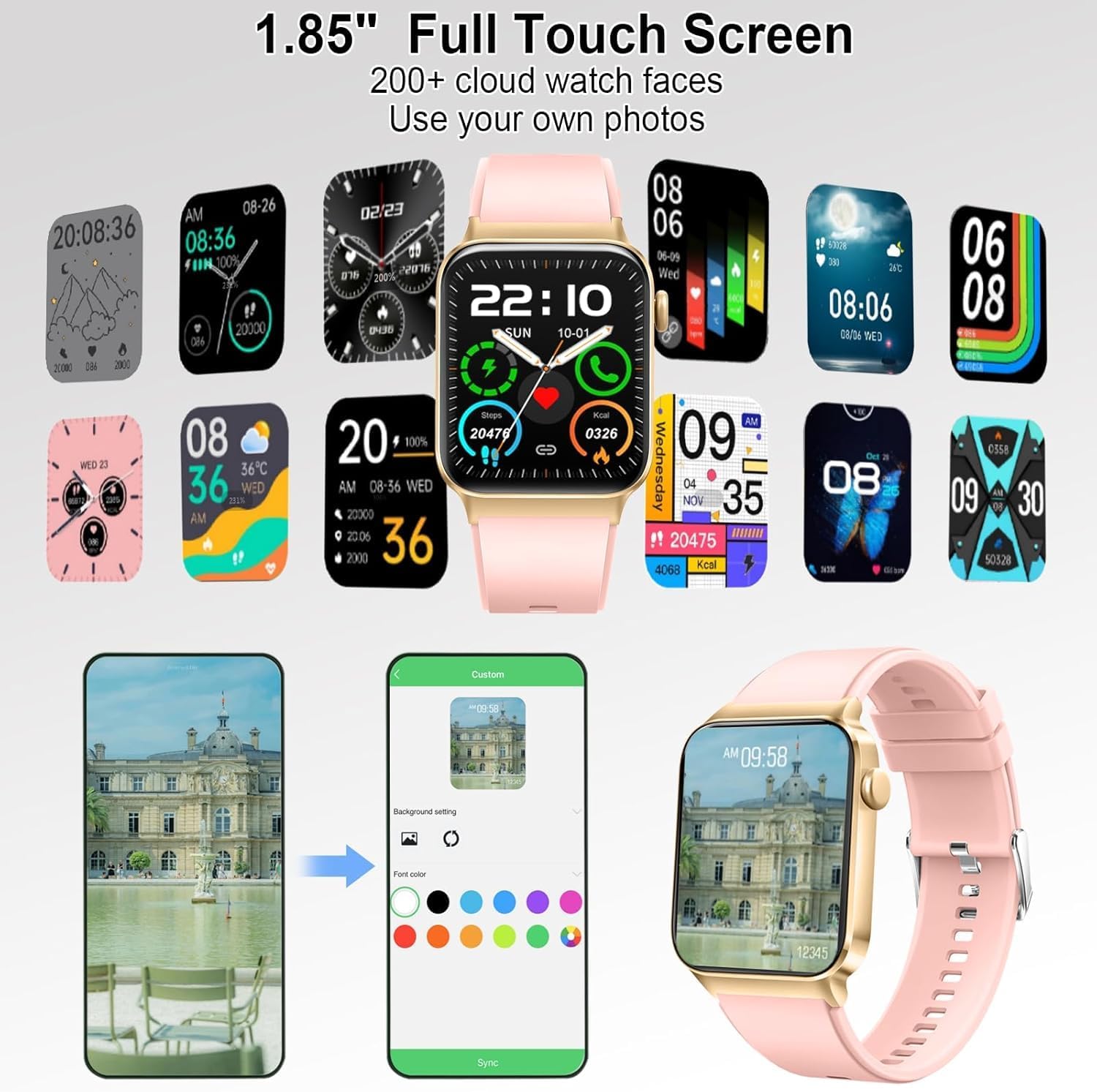 Detalle de Smart watch with 1.85-inch HD display