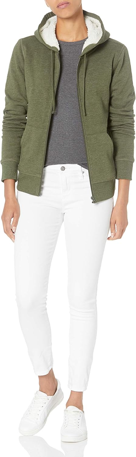 Thumbnail 2 de Veste à capuche zippée doublée Sherpa pour femme – Amazon Essentials