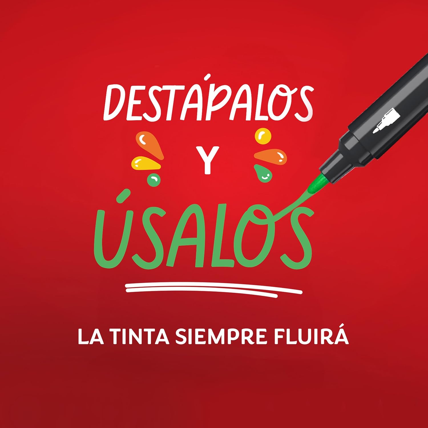 Thumbnail 3 de Sharpie Marcadores Acrílicos Creativos, Punta Bala Azul, 6 Piezas 🖊️