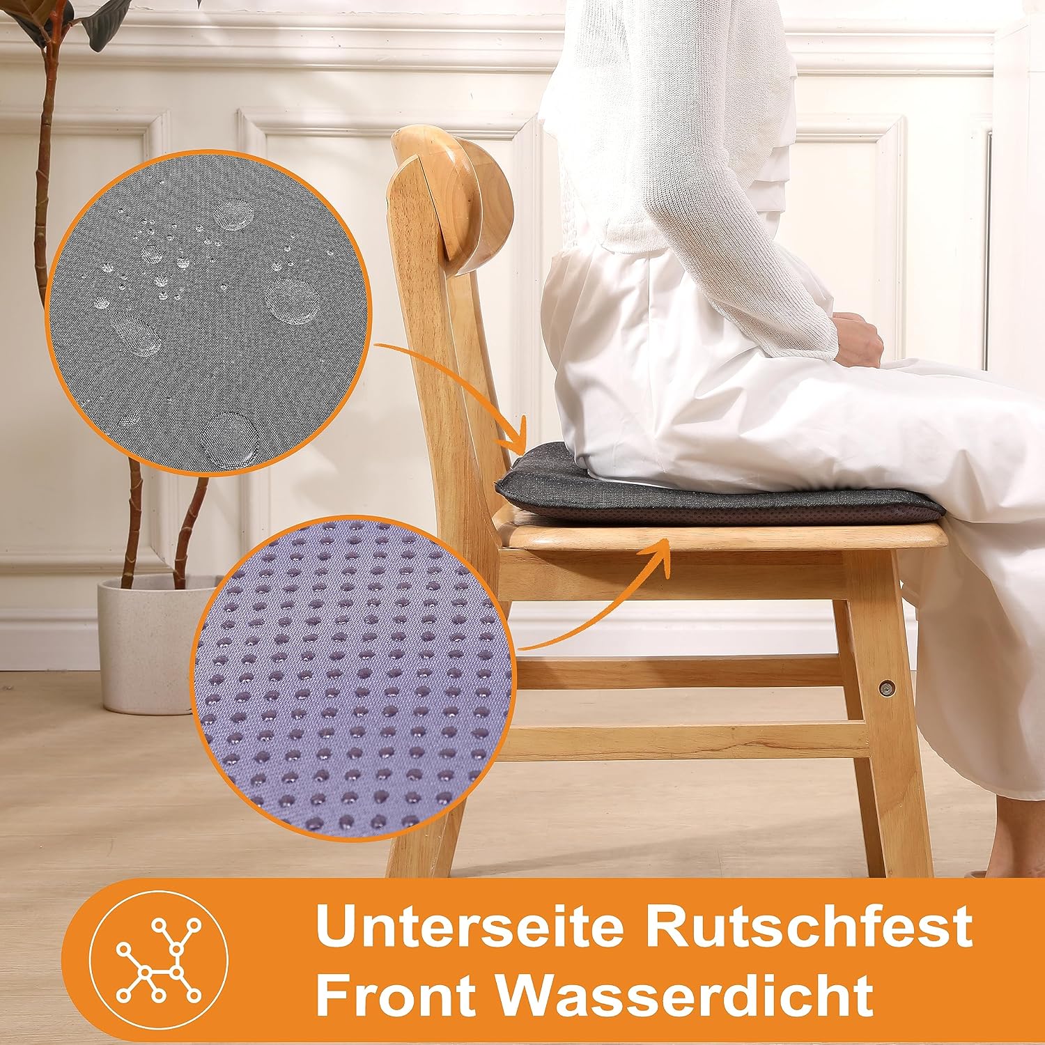 Thumbnail 4 de RACE LEAF Memory Foam Sitzkissen 40,5×40,5 cm