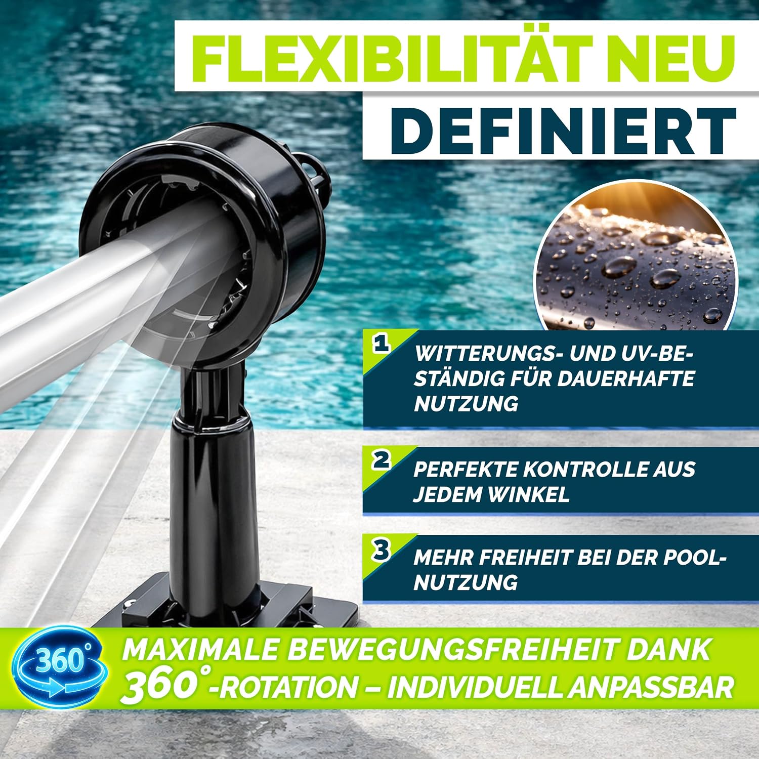 Detalle de tillvex PARST-004 zwembadoproller 1,05–6,15 m met thermometer