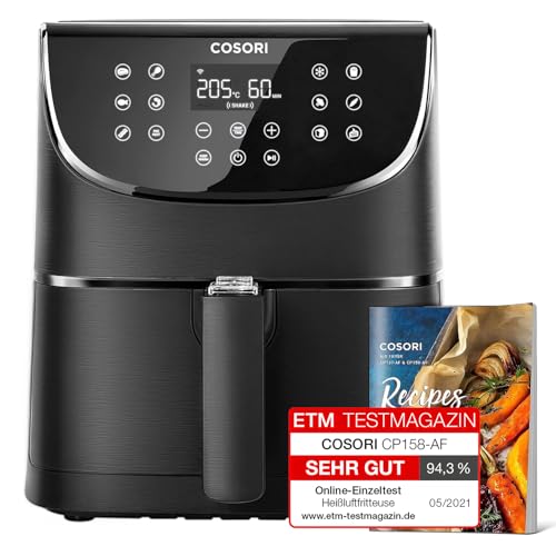 Imagen de COSORI Air Fryer 5.5L: 1700W, 11 Presets, 100 Recipe Cookbook, Non-Stick & Dishwasher Safe Basket (CP158-AF) – Black en OfertitasTOP