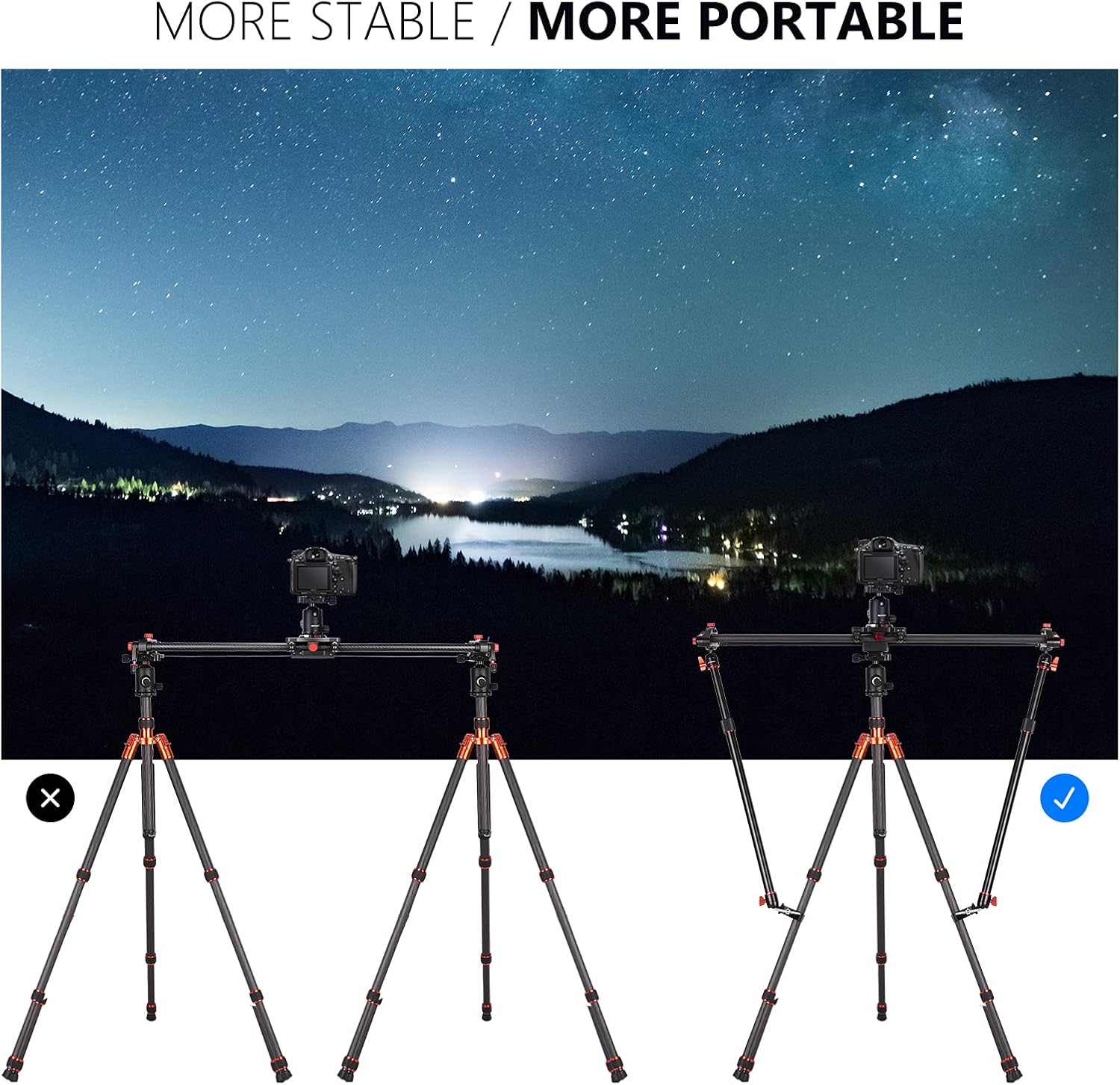 Thumbnail 6 de NEEWER Kamera-Slider Stützarm 2er-Set: verstellbare Tragarme aus Aluminium für mehr Stabilität