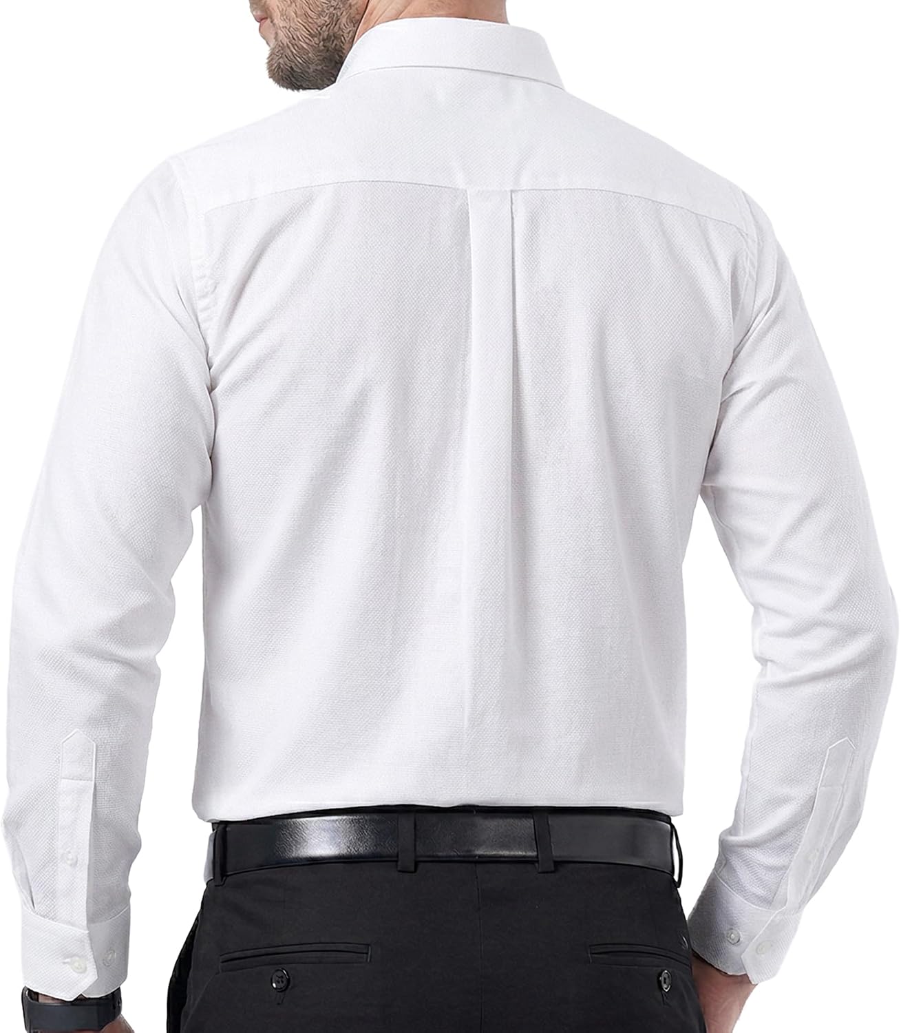 Detalle de Cotton King 100% Cotton Oxford Shirt for Men, Long Sleeve, Regular Fit