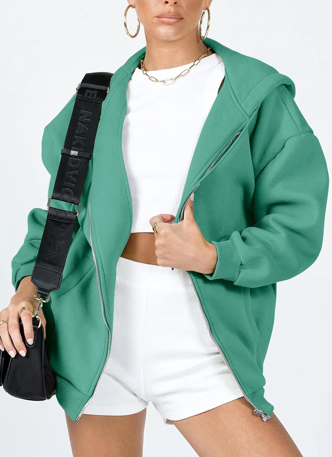 Detalle 2 de PRETTYGARDEN Women's Zip-Up Hoodie