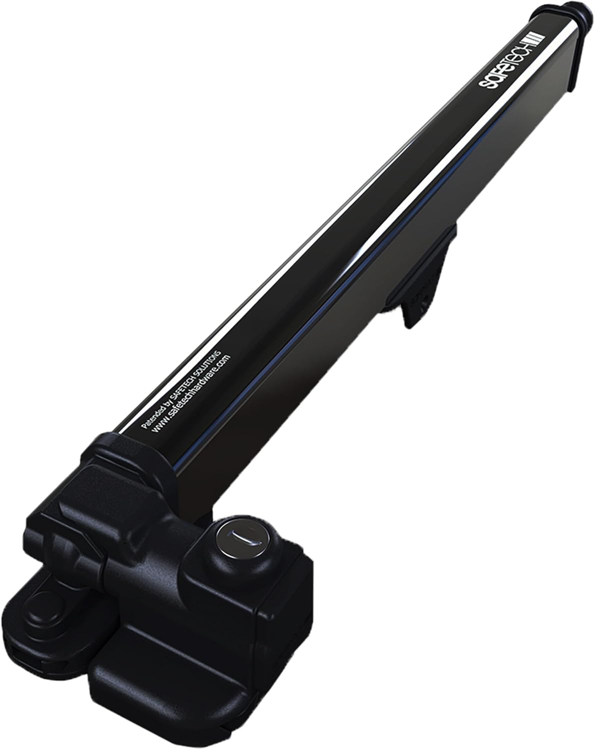 Thumbnail 1 de Safetech SL-50H Black magnetic pool gate latch with top pull, self-latching and key lock