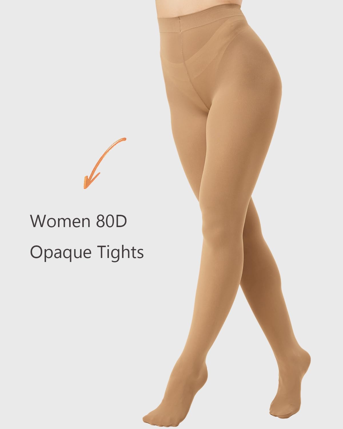 Detalle de DUCMODA collant femme taille haute 80 denier semi-opaque extensible (plus de 20 couleurs)