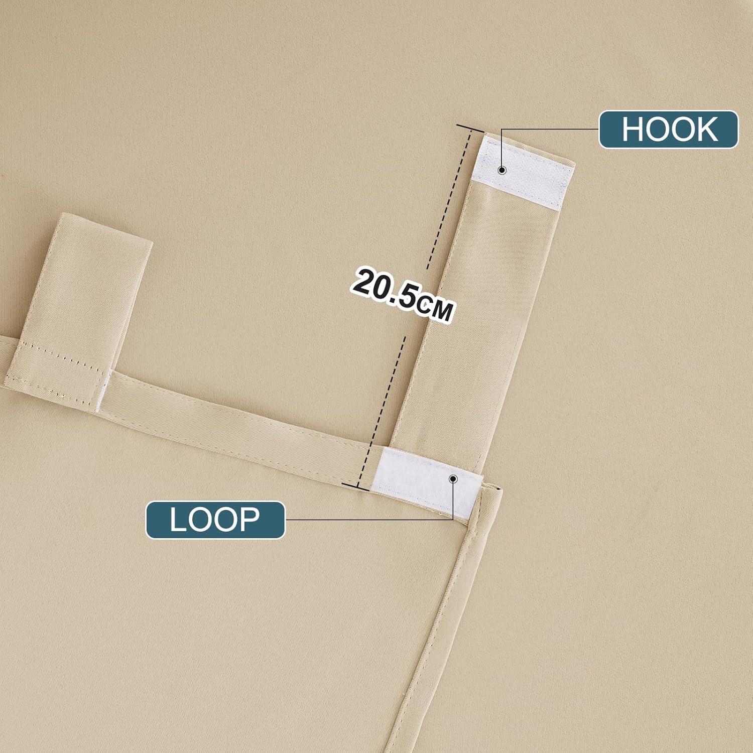 Thumbnail 4 de PONY DANCE Outdoor Gardinen Wetterfest 2er Set – H 213 x B 132 cm, Biscotti Beige